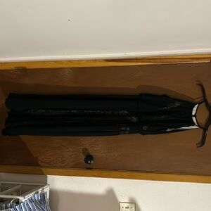 Black dress with nude under layer